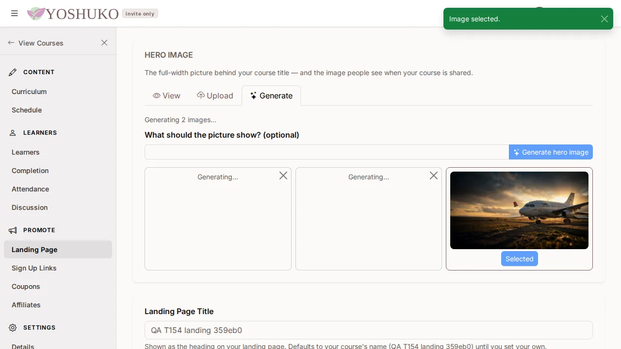Monetization (Landing Page) screen