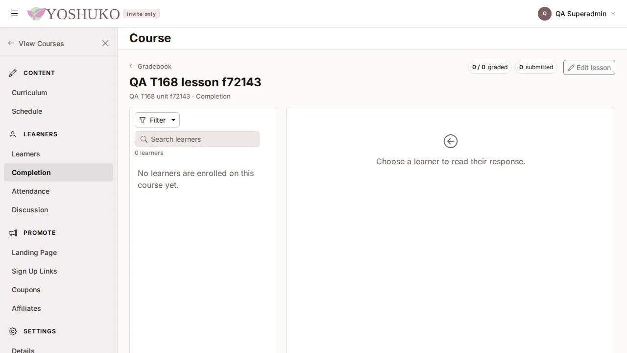Lesson editor screen