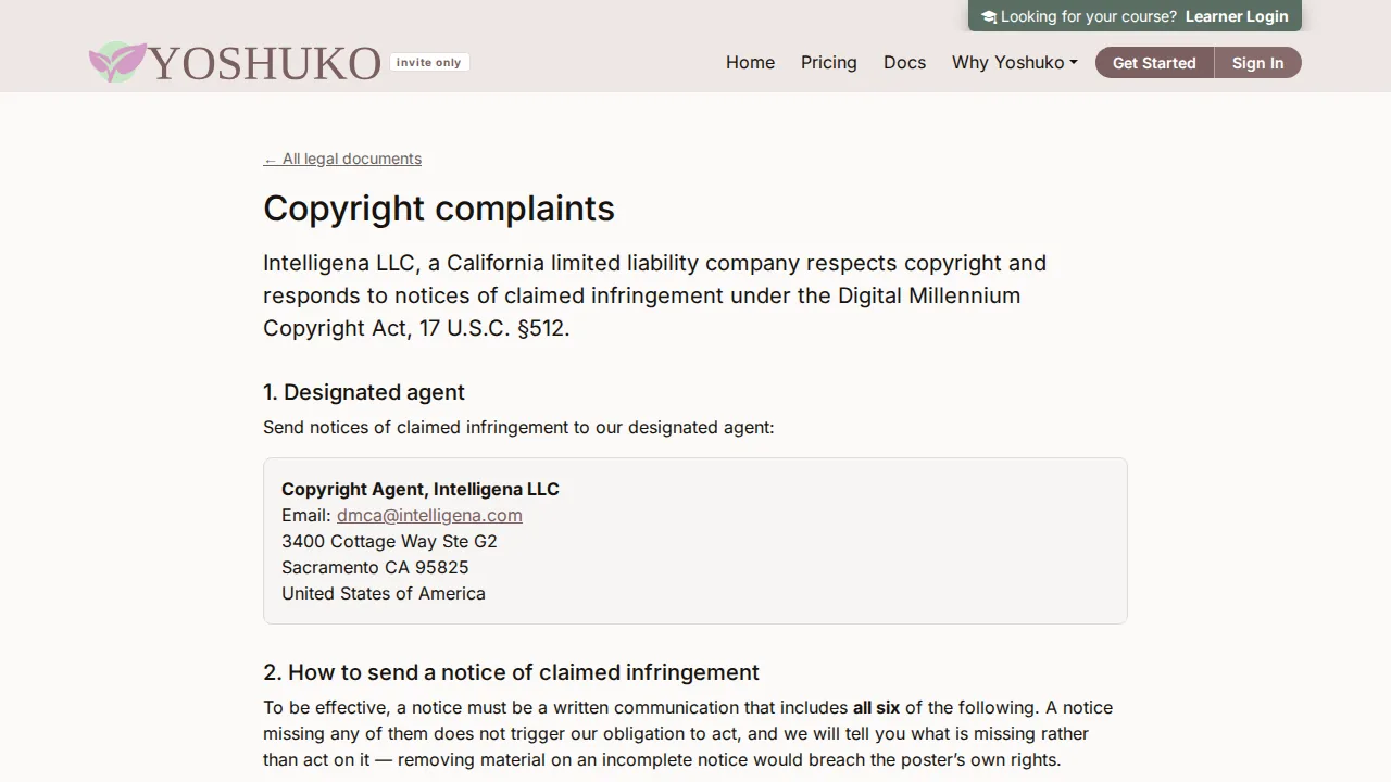 Legal index screen